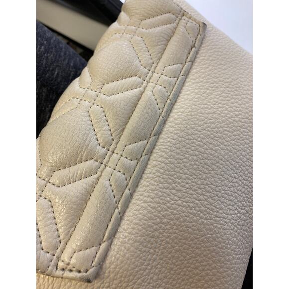 KATE SPADE,SMALL IVORY PEBBLED LEATHER QUILTED CROSSOBODY - Picture 6 of 16